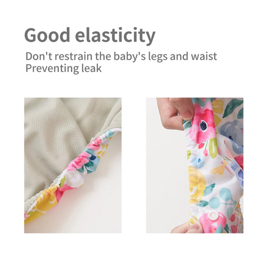 4-Pack Reusable Eco-friendly™ Baby Diapers with Insert