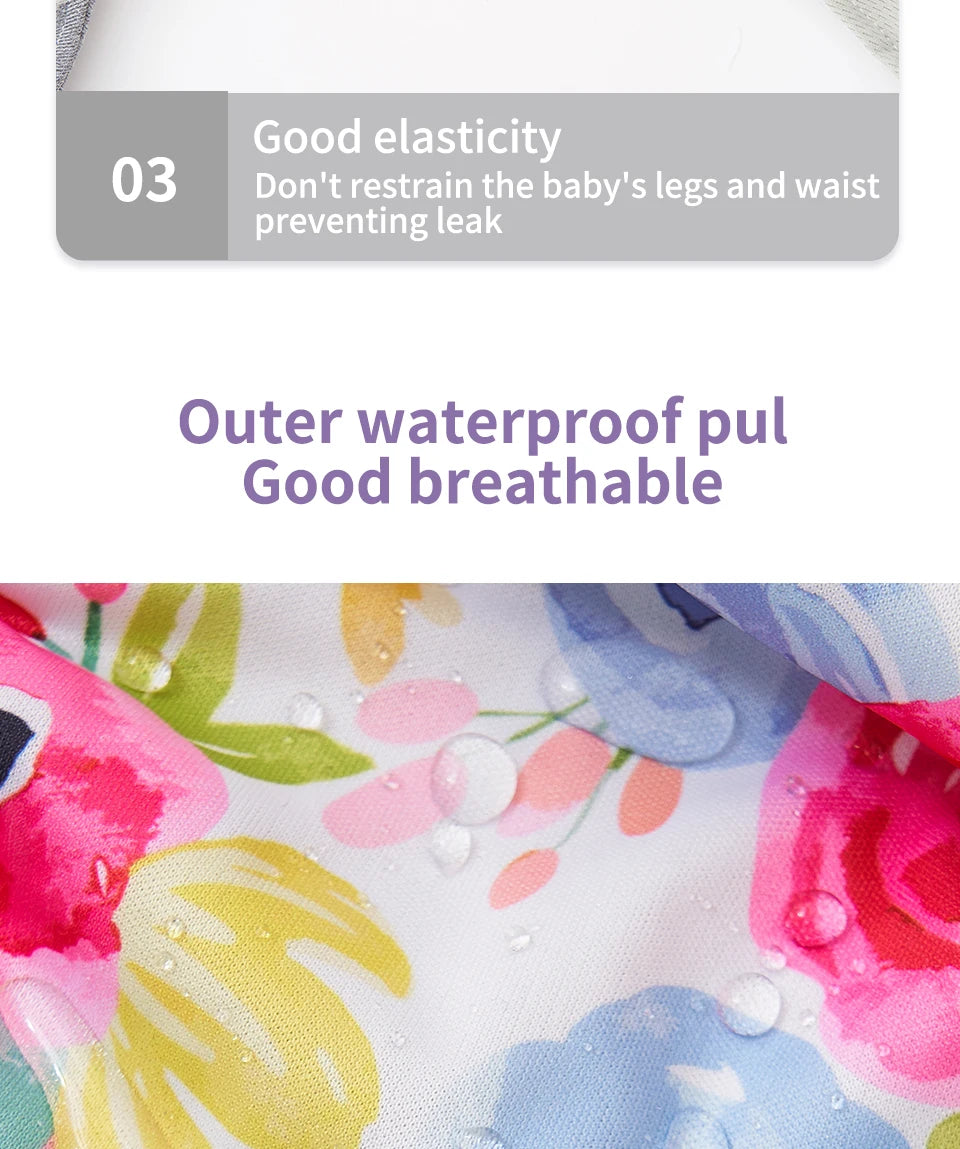 4-Pack Reusable Eco-friendly™ Baby Diapers with Insert